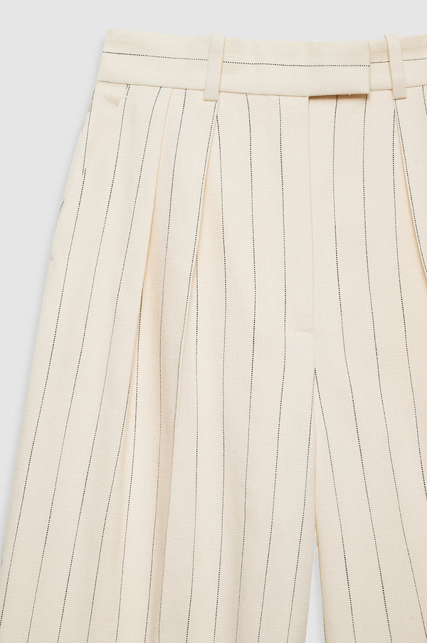 Anissa Kermiche Lou Trouser - Cream And Black Stripe