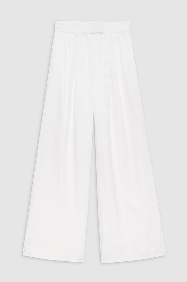 Anissa Kermiche Lou Trouser - Ivory Linen Blend