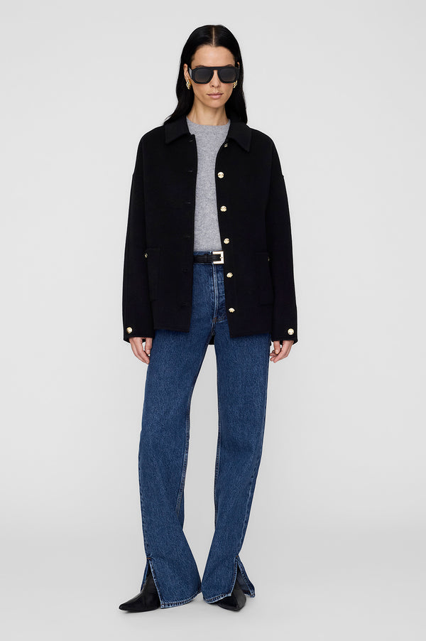 Anissa Kermiche Luca Jacket - Black Cashmere Blend
