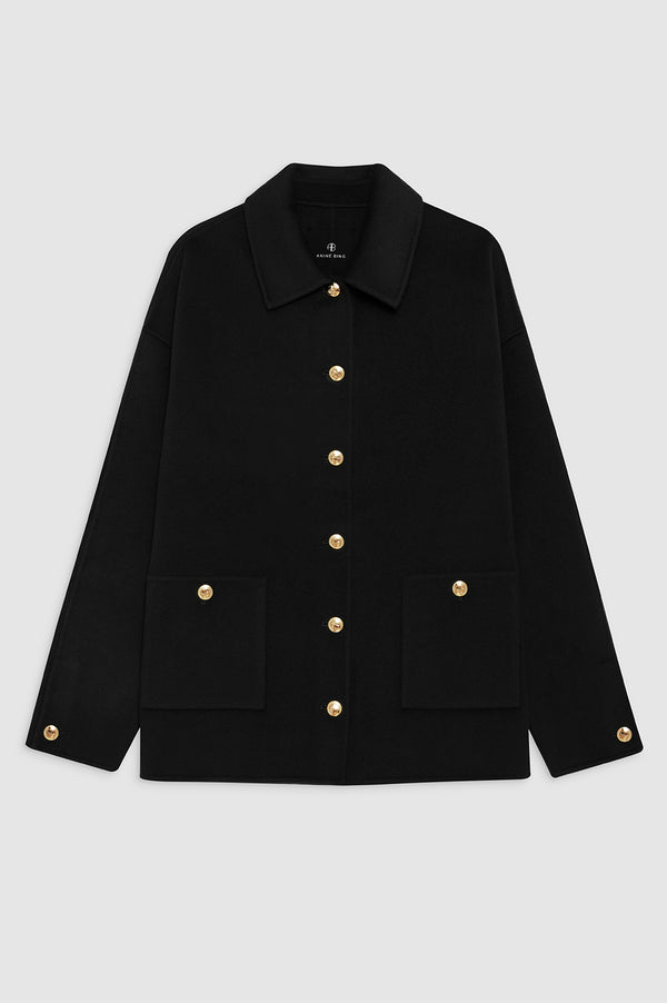 anissa kermiche Luca Jacket - Black Cashmere Blend