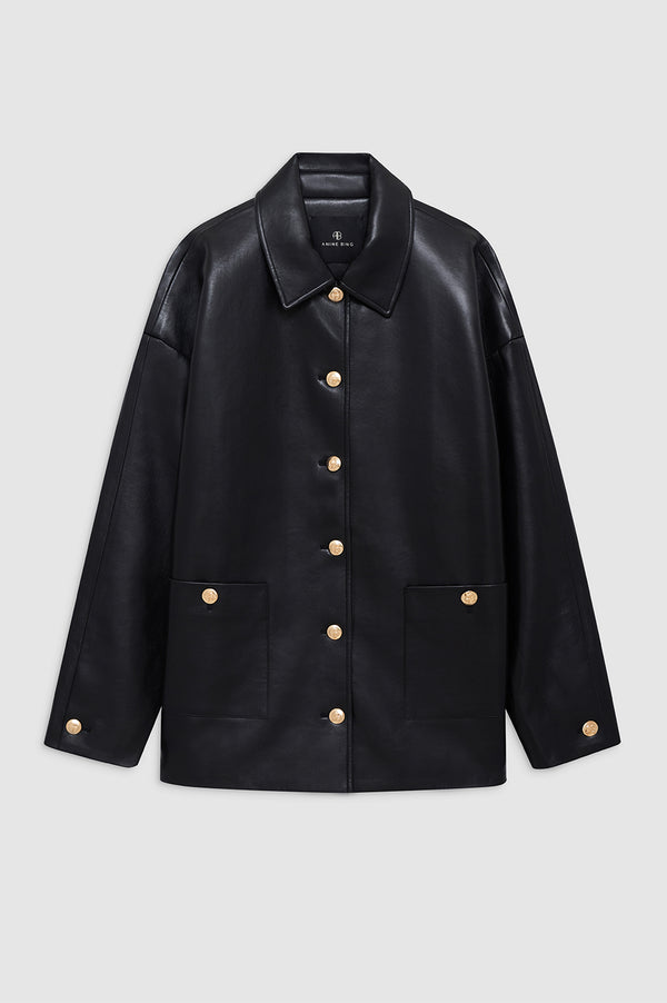 Anissa Kermiche Luca Jacket - Black Recycled Leather