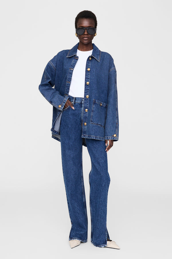 anissa kermiche Luca Jacket - Clean Indigo Denim