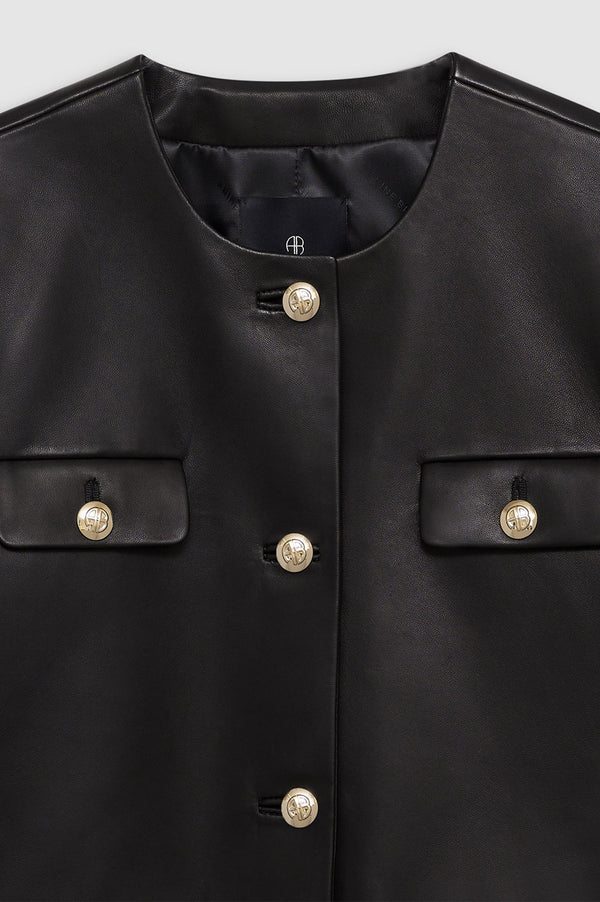 Anissa Kermiche Lydia Jacket - Black Leather