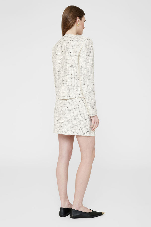 Anissa Kermiche Mateo Skirt - Cream And Black Tweed