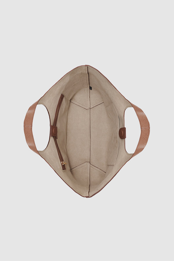Anissa Kermiche Medium Lili Tote - Cognac Pebbled