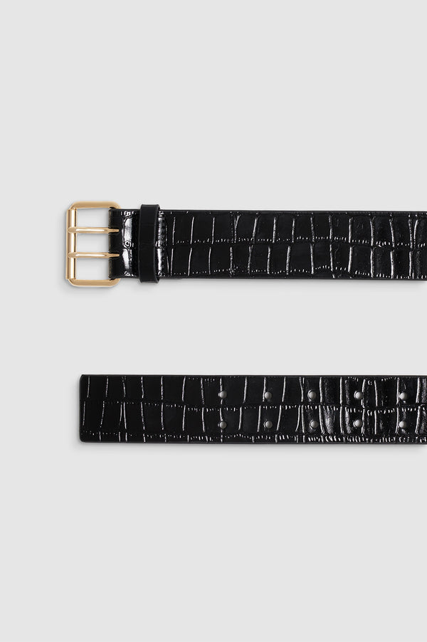 Anissa Kermiche Mila Belt - Embossed Black