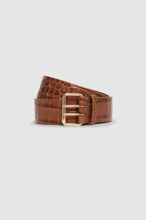 Anissa Kermiche Mila Belt - Embossed Brown