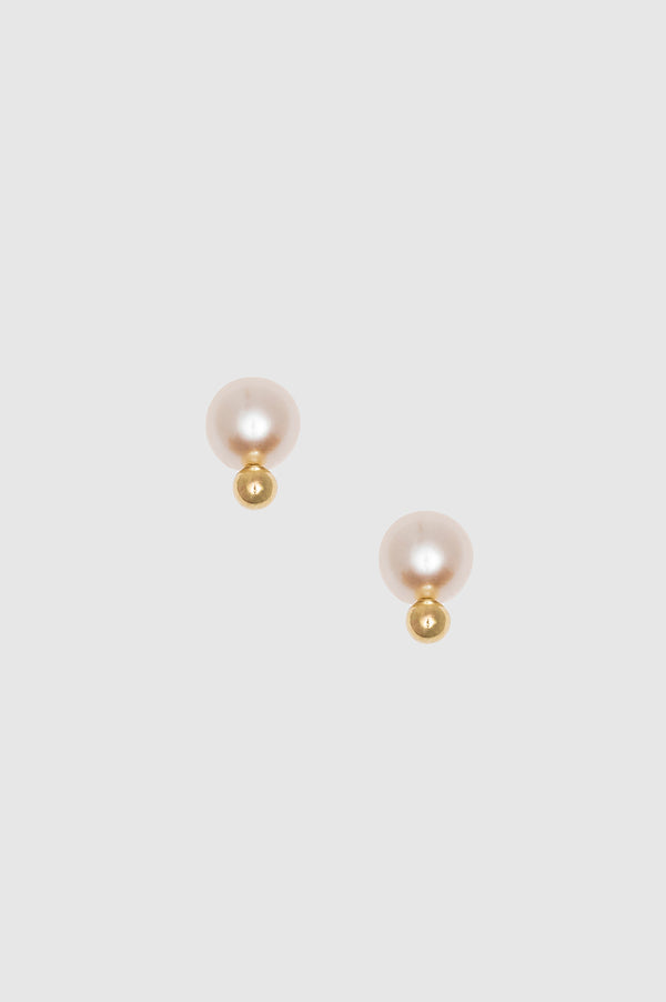 anissa kermiche Mini Pearl Ball Studs - 14K Gold