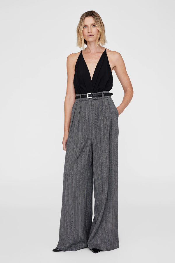 Anissa Kermiche Nicola Belt - Black With Silver