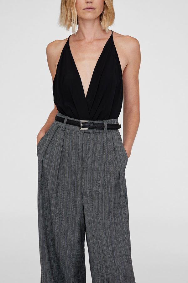 Anissa Kermiche Nicola Belt - Black With Silver