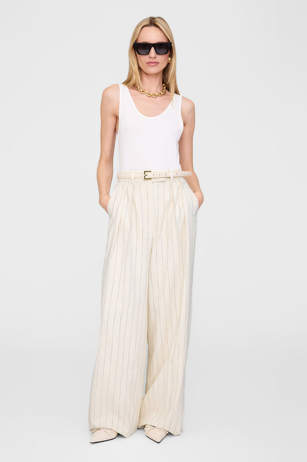 Anissa Kermiche Nicola Belt - Bone Crinkled Patent