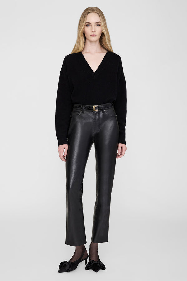 Anissa Kermiche Nina Heels With Bow - Black Satin