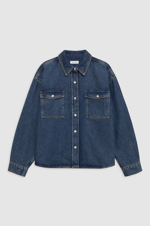 Anissa Kermiche Paxton Shirt - Sea Blue