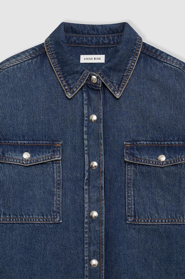 Anissa Kermiche Paxton Shirt - Sea Blue