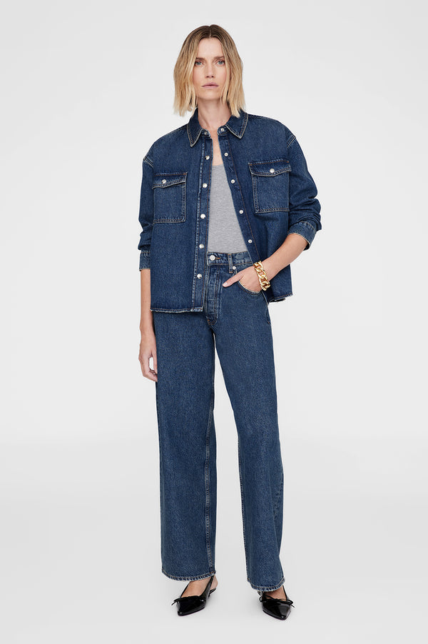 anissa kermiche Paxton Shirt - Sea Blue