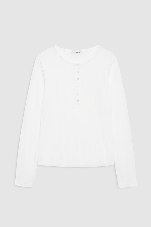 Anissa Kermiche Pia Long Sleeve Tee - Off White