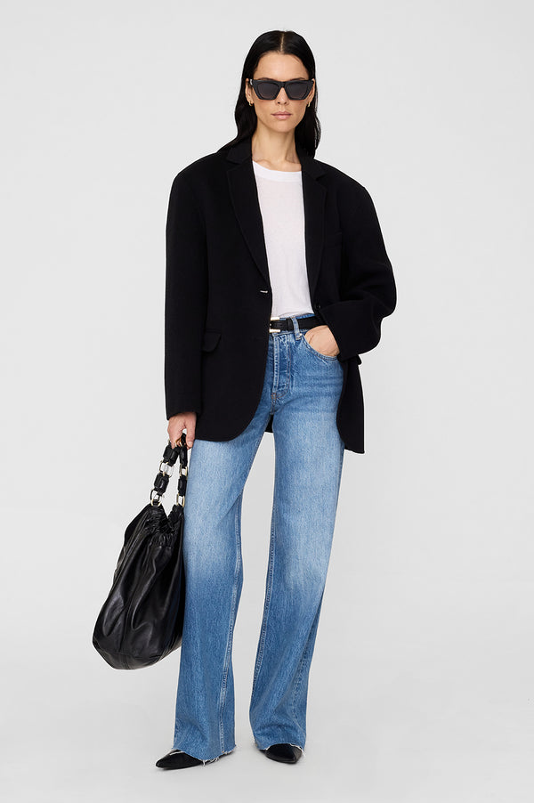 anissa kermiche Quinn Blazer - Black Cashmere Blend