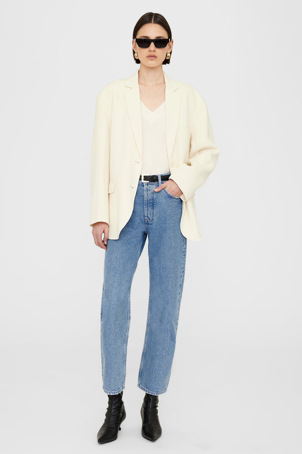 anissa kermiche Quinn Blazer - White Cashmere Blend