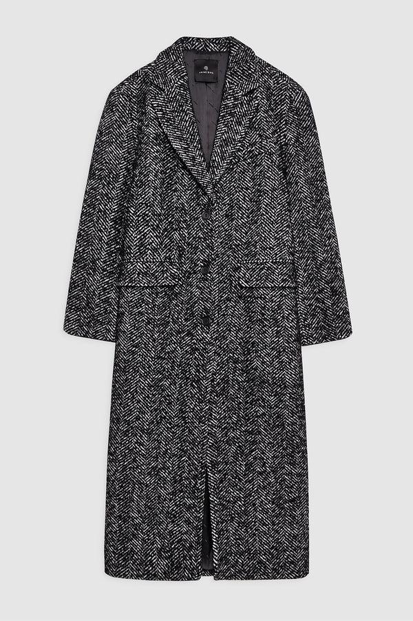 Anissa Kermiche Quinn Coat - Black And White Tweed