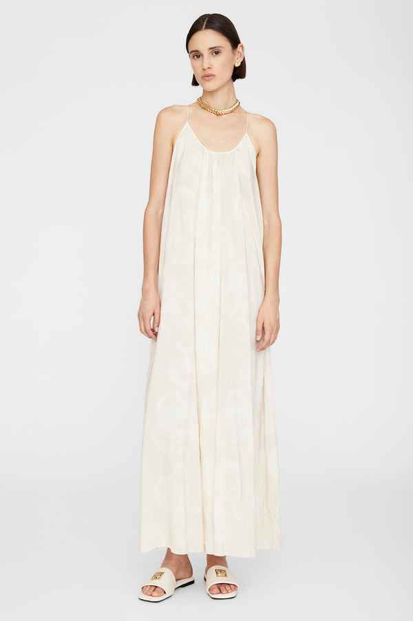 Anissa Kermiche Ria Slides Monogram - Ivory