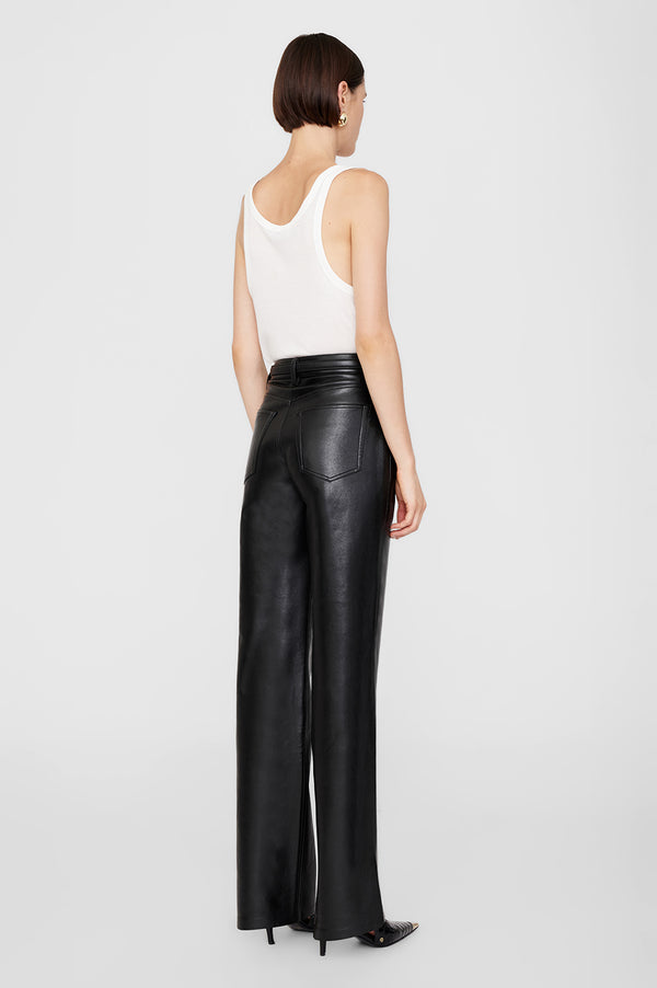 Anissa Kermiche Roy Pant - Black Recycled Leather