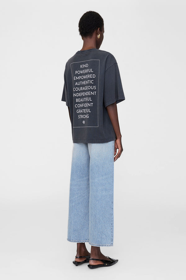 Anissa Kermiche Rudy Tee Empowerment - Washed Black