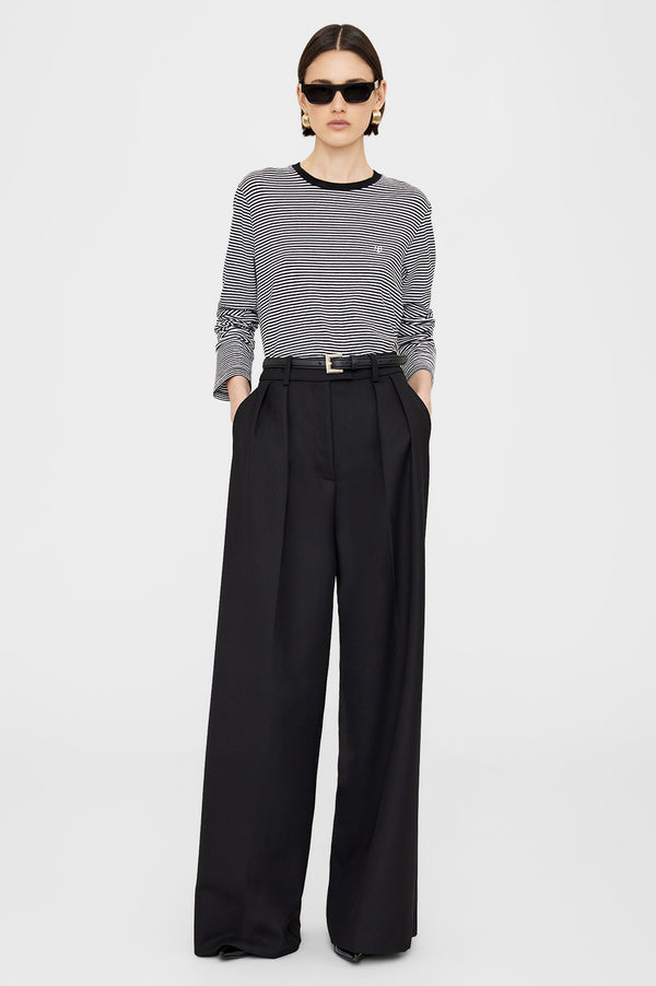 anissa kermiche Rylan Tee - Black And White Stripe