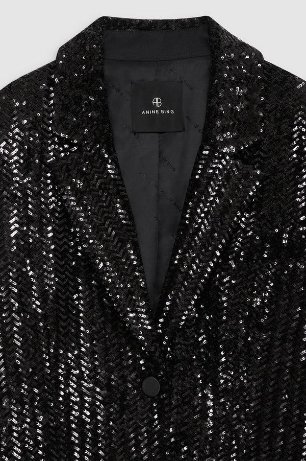 Anissa Kermiche Sara Blazer - Black Sequin
