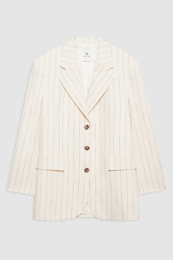 Anissa Kermiche Sara Blazer - Cream And Black Stripe