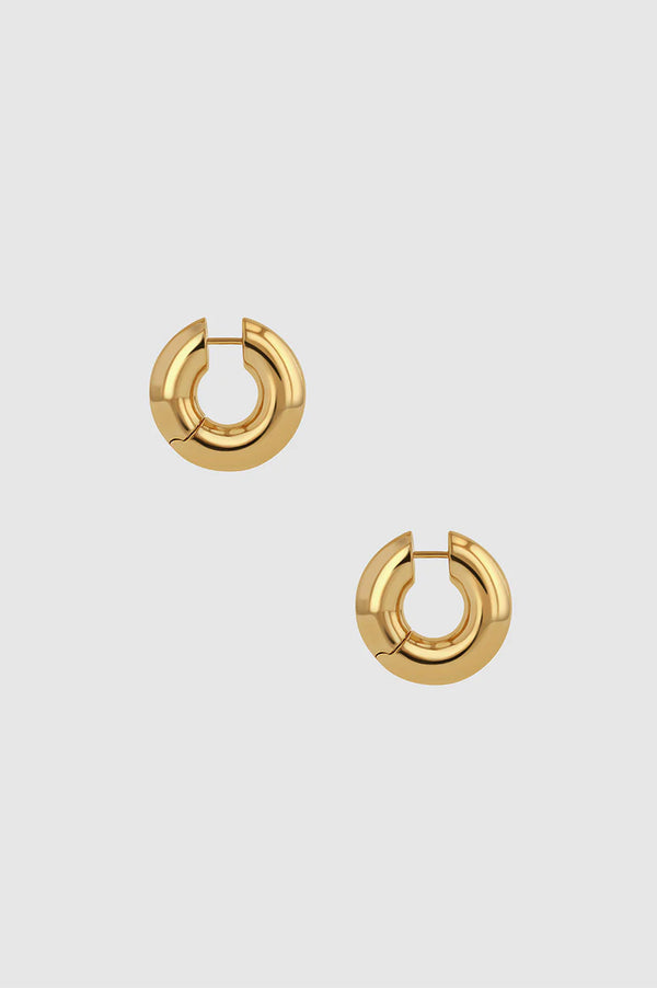 anissa kermiche Small Bold Link Hoops - Gold
