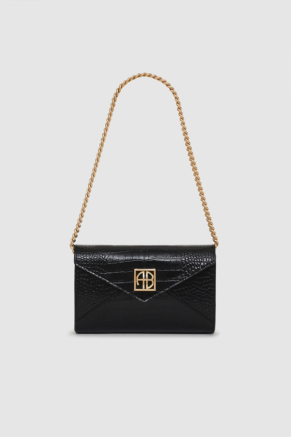 Anissa Kermiche Small Elly Clutch - Black Embossed