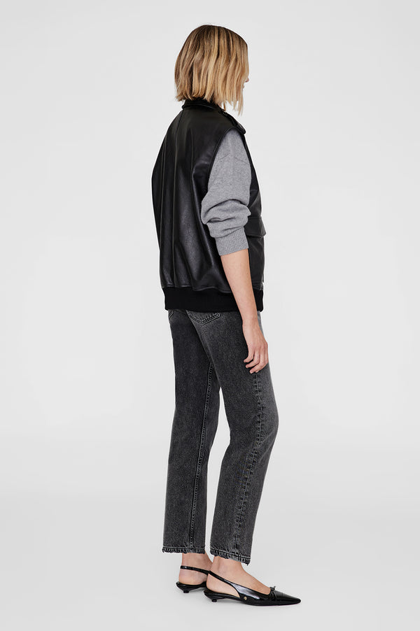 Anissa Kermiche Sonnie Vest - Black Leather