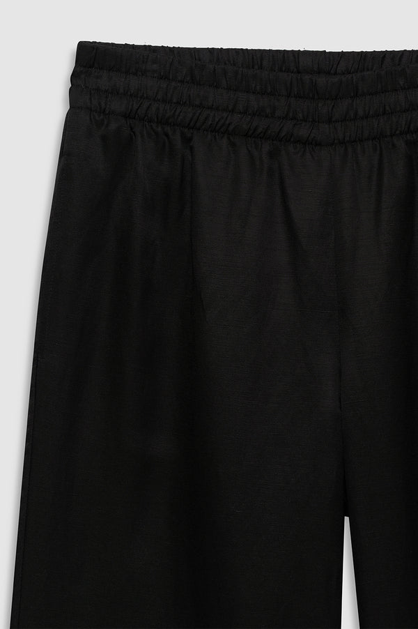 Anissa Kermiche Soto Pant - Black Linen Blend