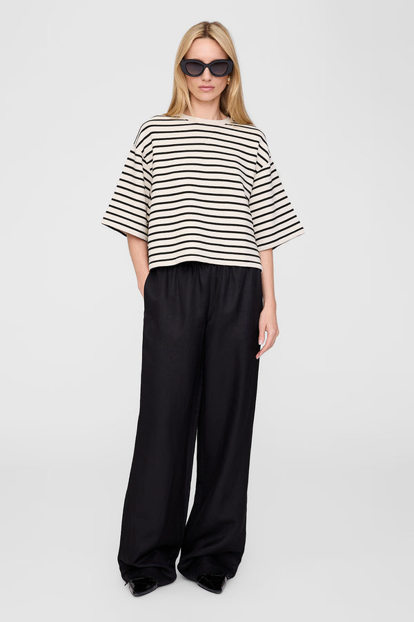 anissa kermiche Soto Pant - Black Linen Blend