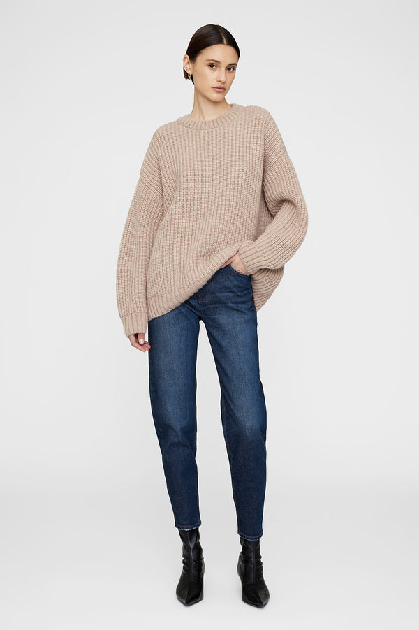 anissa kermiche Sydney Crew Sweater - Camel