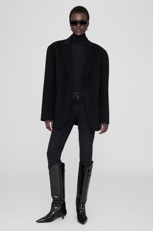 Anissa Kermiche Tall Rae Boots - Black Embossed