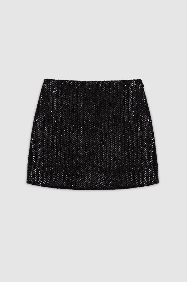 Anissa Kermiche Tierra Skirt - Black Sequin