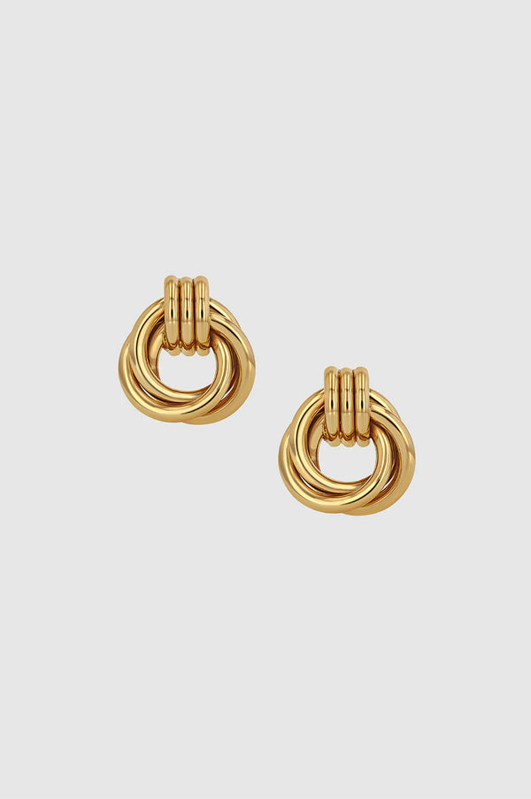 anissa kermiche Triple Knot Earrings - Gold