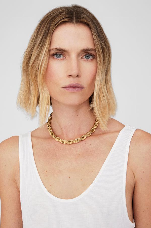 Anissa Kermiche Twist Rope Necklace - Gold