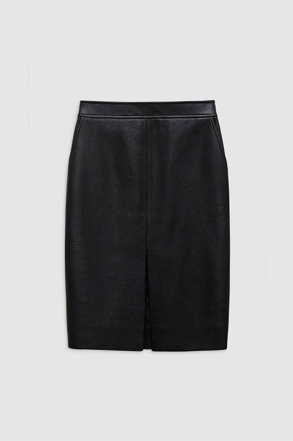 Anissa Kermiche Tyra Skirt - Black Recycled Leather