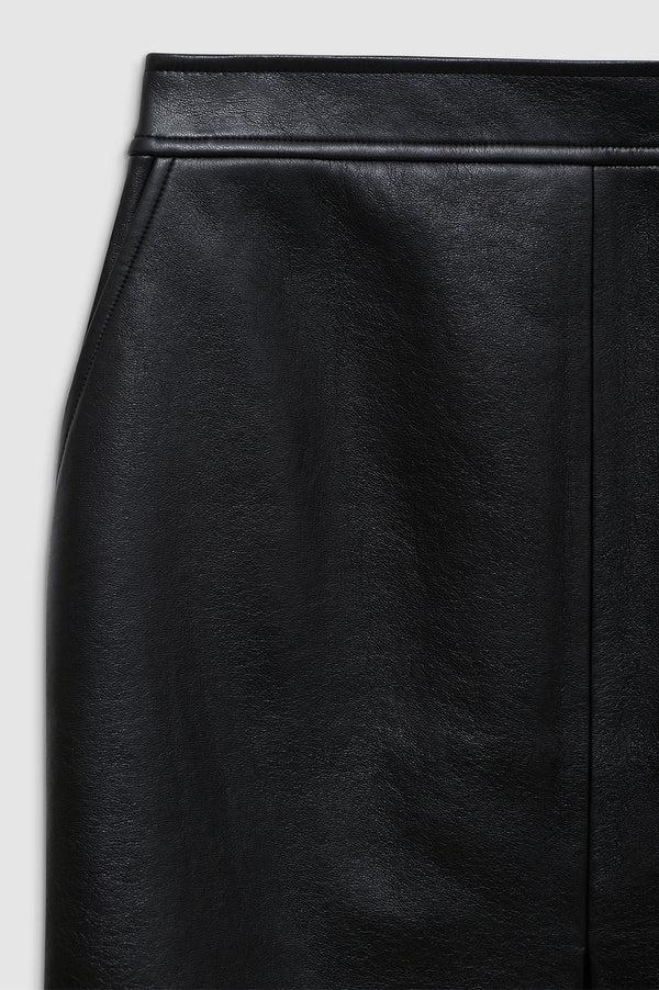 Anissa Kermiche Tyra Skirt - Black Recycled Leather