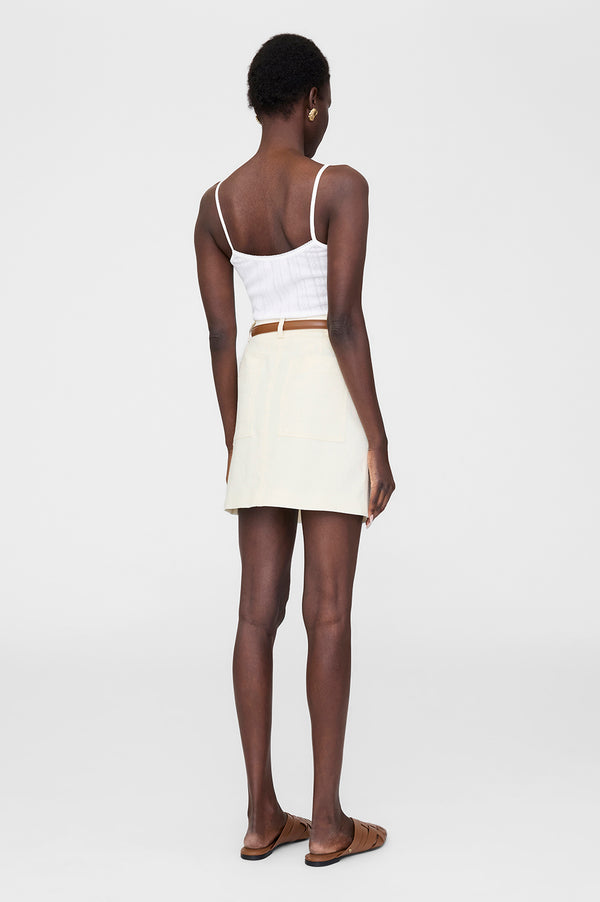 Anissa Kermiche Zaire Mini Skirt - Cream