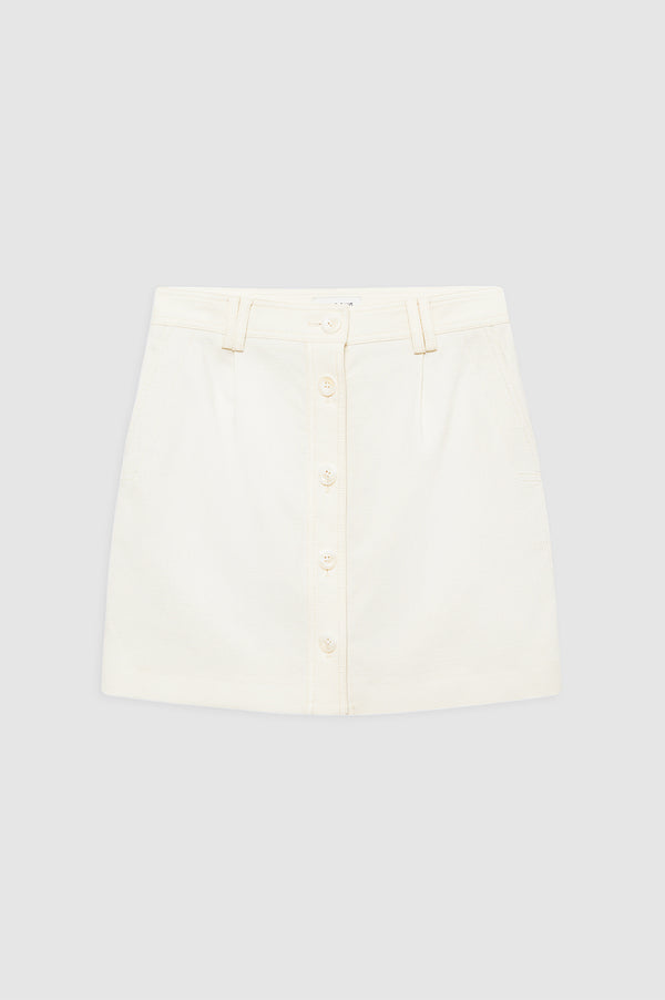 Anissa Kermiche Zaire Mini Skirt - Cream