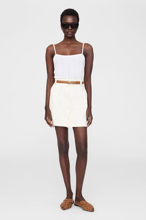 anissa kermiche Zaire Mini Skirt - Cream