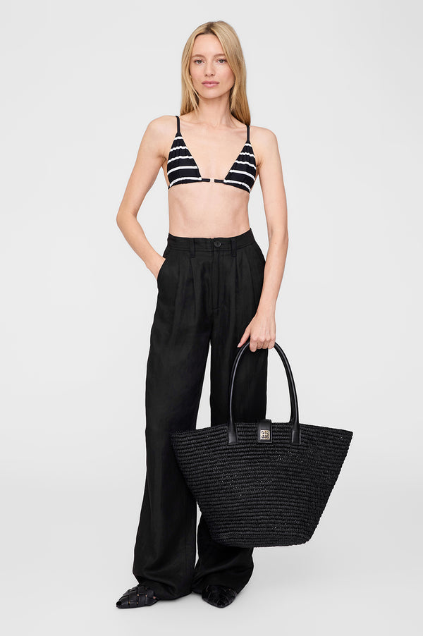 Anissa Kermiche Bellamy Bikini Top - Black And White Stripe