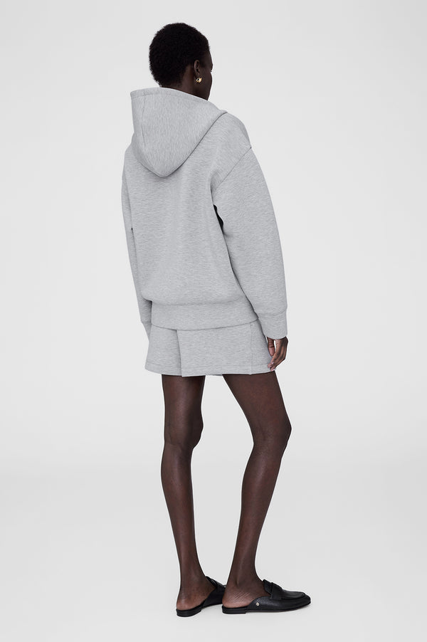 Anissa Kermiche Bond Zip Up Hoodie Framed Monogram - Heather Grey