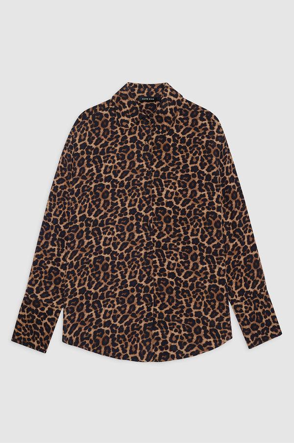 Anissa Kermiche Bridget Shirt - Black And Brown Leopard