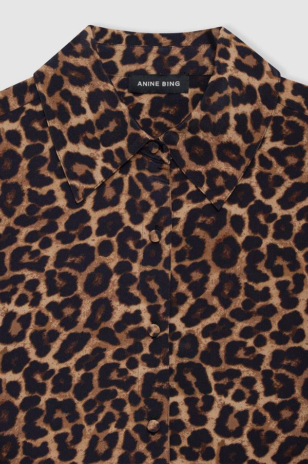 Anissa Kermiche Bridget Shirt - Black And Brown Leopard