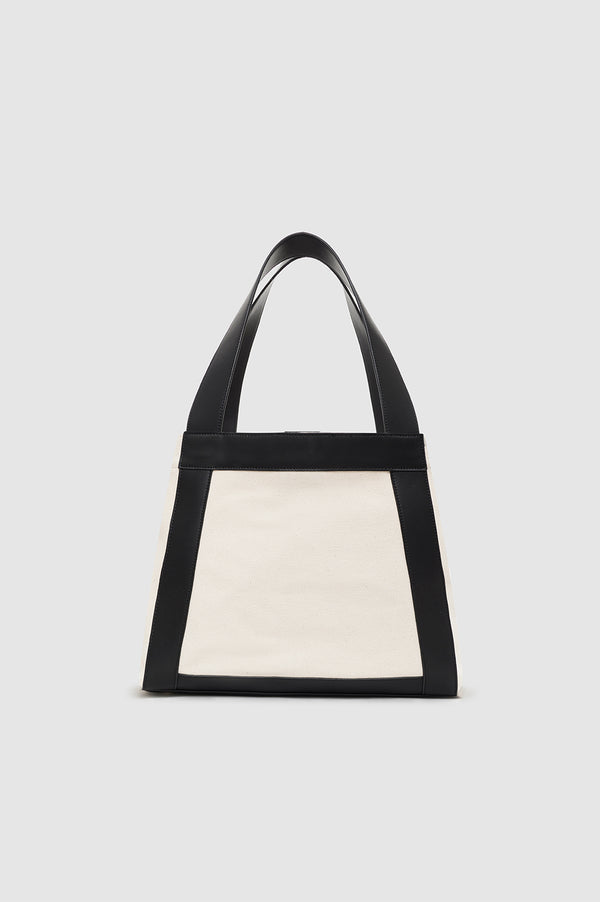 Anissa Kermiche Cara Tote - Natural Canvas With Black