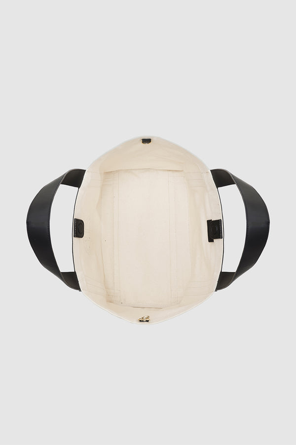 Anissa Kermiche Cara Tote - Natural Canvas With Black